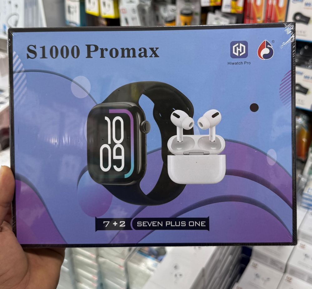 ساعت هوشمندpromax s1000+ ایرپاد +۷ بند ساعت