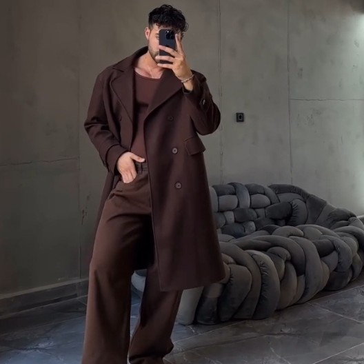 پالتو قهوه ای zara