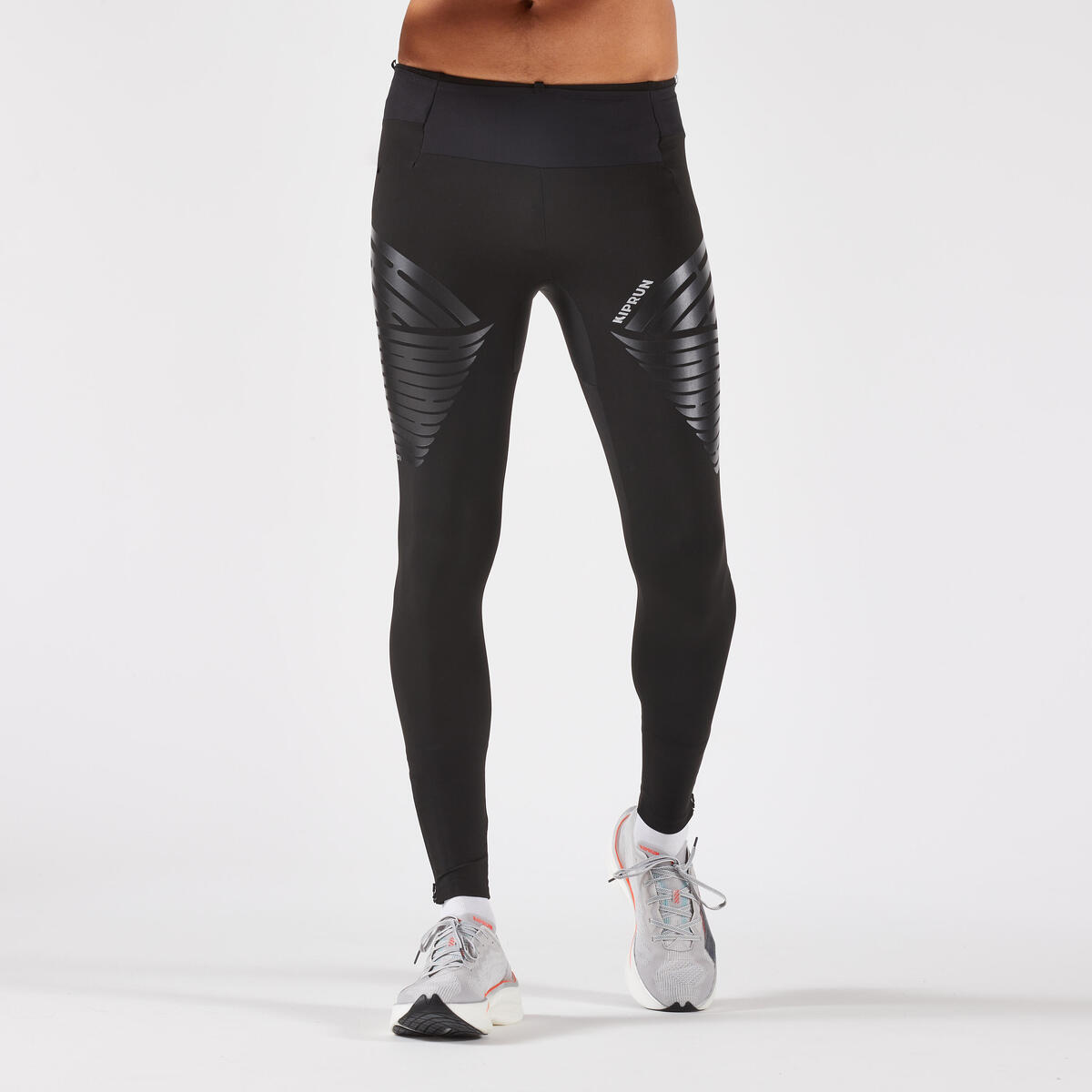 لگ رانینگ COMPRESSION مردانه مشکی KIPRUN R900 COMPRESS RHEON