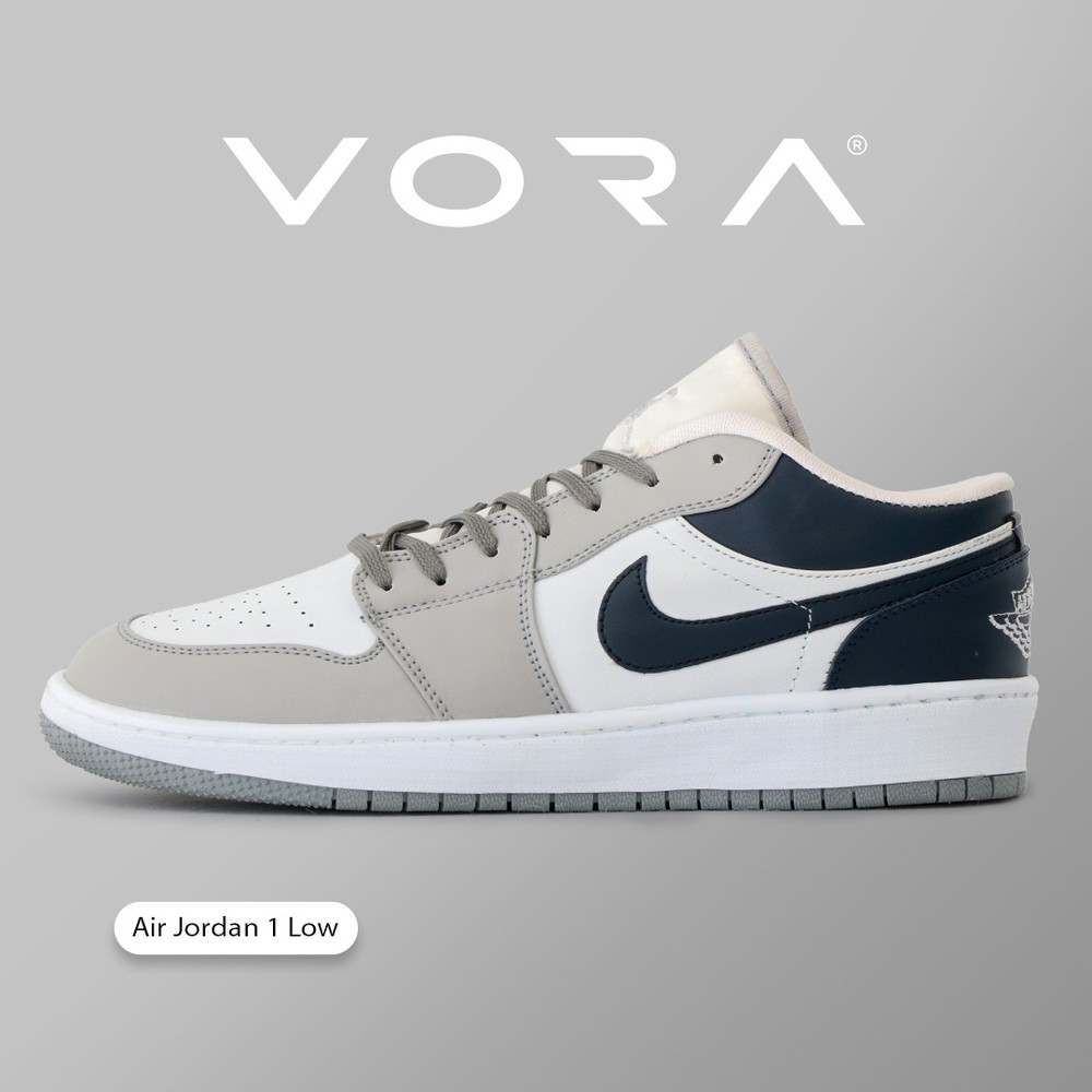 کتونی نایک ایر جردن 1 Air Jordan 1 Low Blue Grey White