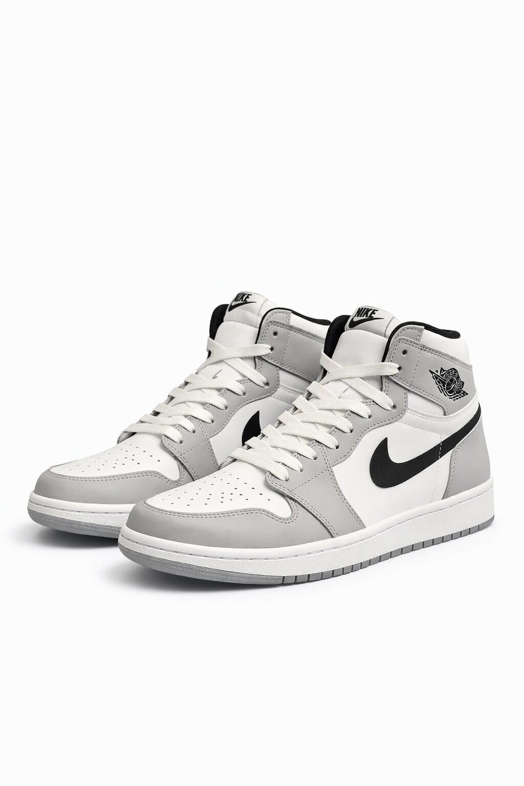 کتونی جردن وان Nike Air Jordan 1 Mid “Light Smoke Grey / White / Black