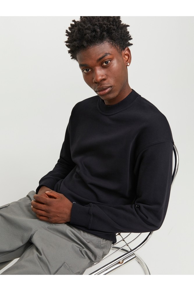 سویشرت مردانه جک اند جونز بیسیک مشکی | J&J 12251330 Jack & Jones