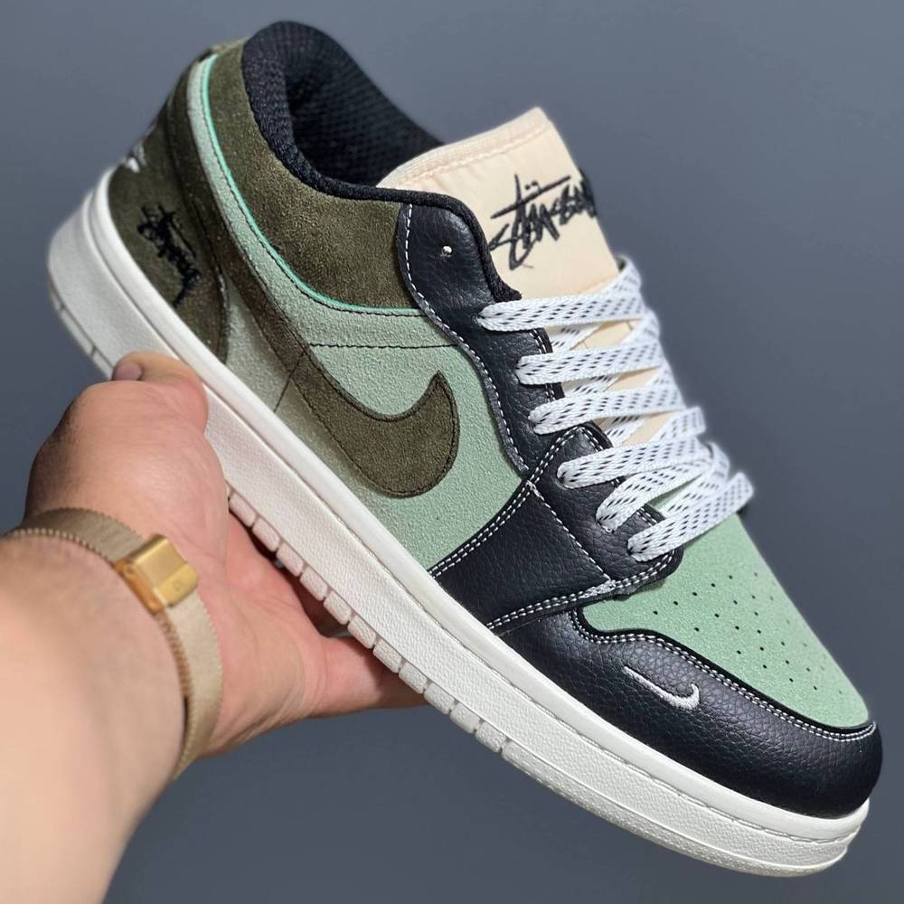 کتونی نایک جردن AIR JORDAN 1 LOW BLACK GREY