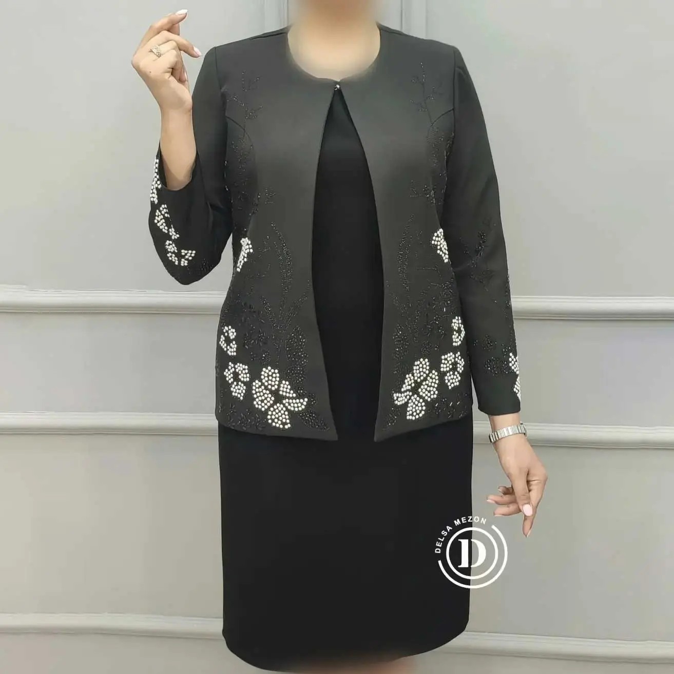 کت یقه گرد کوتاه آنیل ۵82