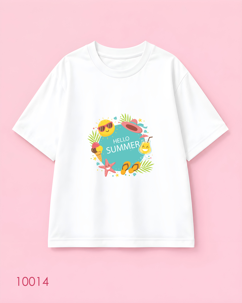 اورسایز نخ پنبه طرح Hello Summer ساحلی