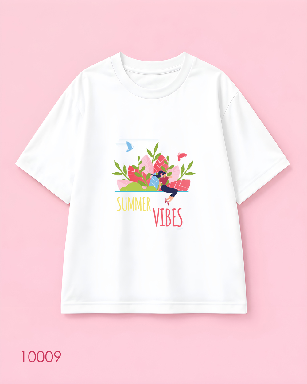 اورسایز طرح Summer Vibes دختر و طبیعت