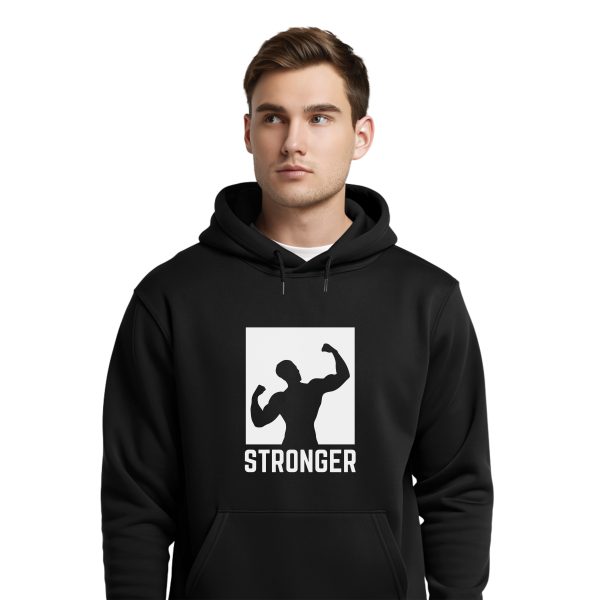 هودی مشکی طرح White Stronger