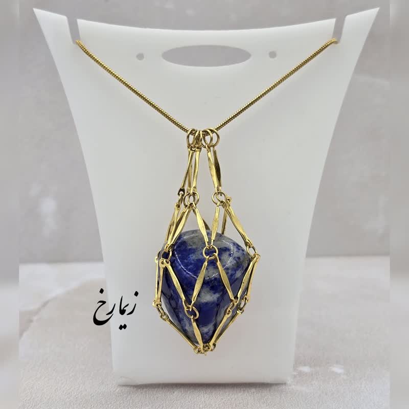 گردنبند سنگ آویز لاجورد