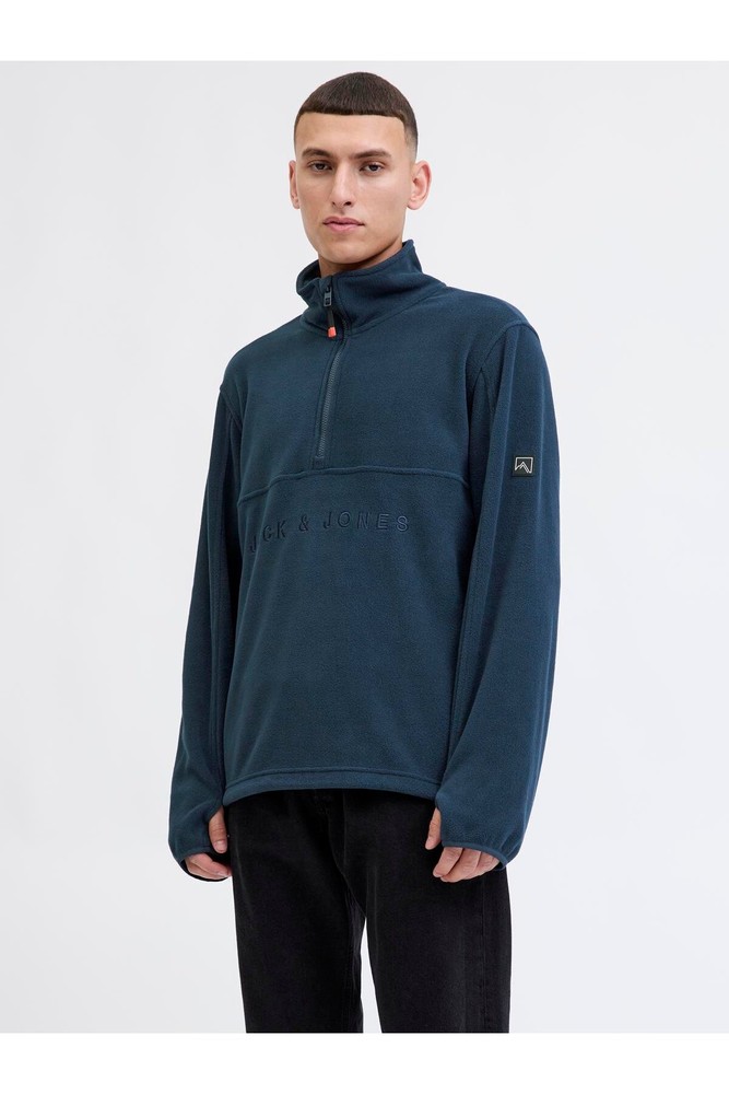 JJALPES HALF ZIP FLEECE JACKET AW25 تاج گل لورل Jack & Jones جک اند جونز اورجینال