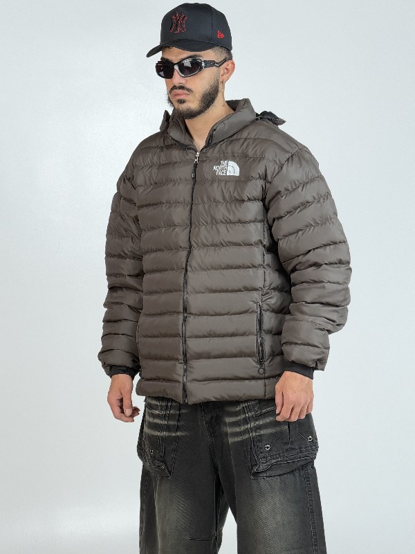کاپشن NORTH FACE رنگ طوسی روشن