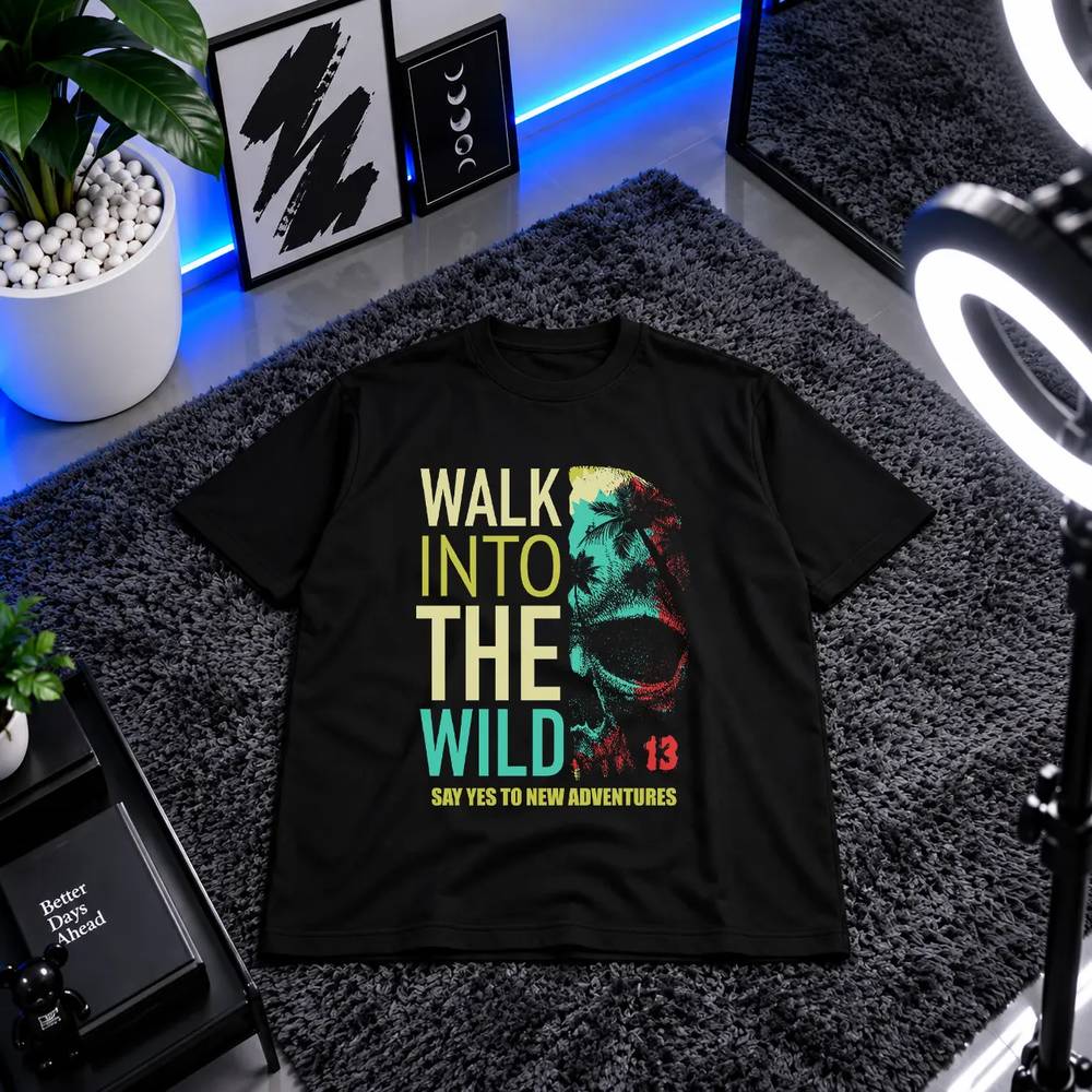 تیشرت طرح Walk Into The Wild کد 14998