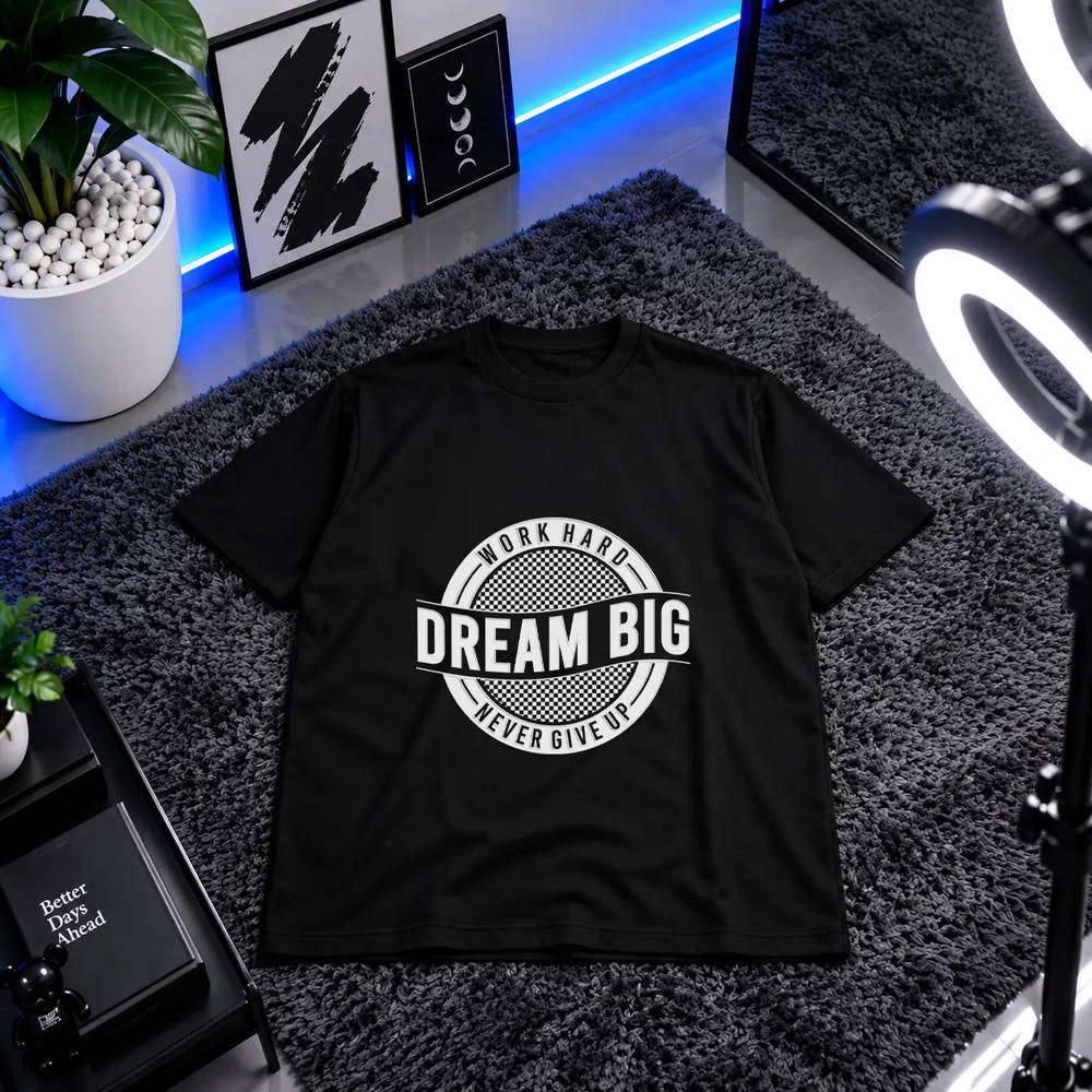 تیشرت انگیزشی طرح Dream Big کد 8054