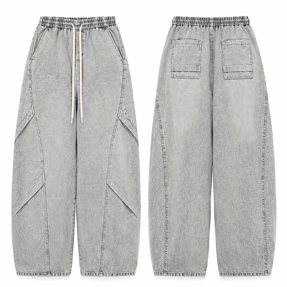 BALLON BAGGY WHITE JEAN 7052