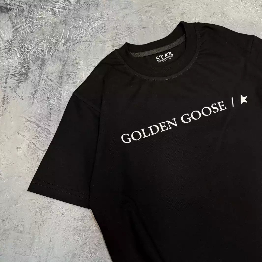تیشرت نخ پنبه طرح گولدن گوس Golden Goose