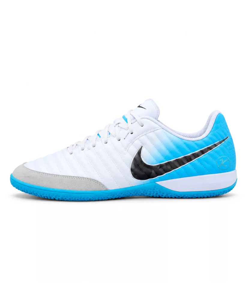کفش سالنی تمپو ایکس سفید آبی Nike Tiempo X