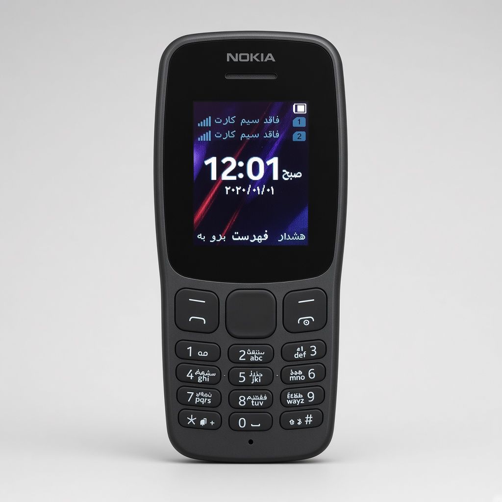 گوشی ساده اقتصادی نوکیا مدل Nokia 106 TA-1114 DS | دو سیم کارت ( رجیستری با کد فعالسازی) گارانتی 7 روزه تست سلامت