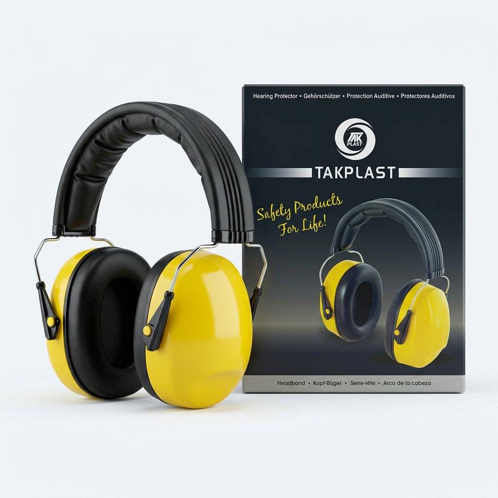 گوشی محافظ گوش TAKPLAST SECURE مدل هدبندی زرد