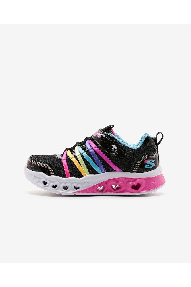 چراغ قلب فلاتر – RAİNBOW BESTİE کفش ورزشی دخترانه بزرگ با نور مشکی 303252L BKMT SKECHERS اسکیچرز اورجینال