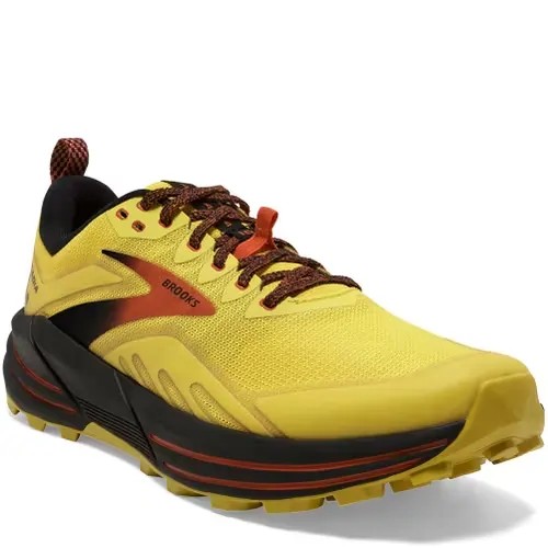 Brooks Cascadia 16 کفش ترکینگ و تریل رانینگ – رنگ زرد/مشکی/قرمز – سایز 46.5 EU