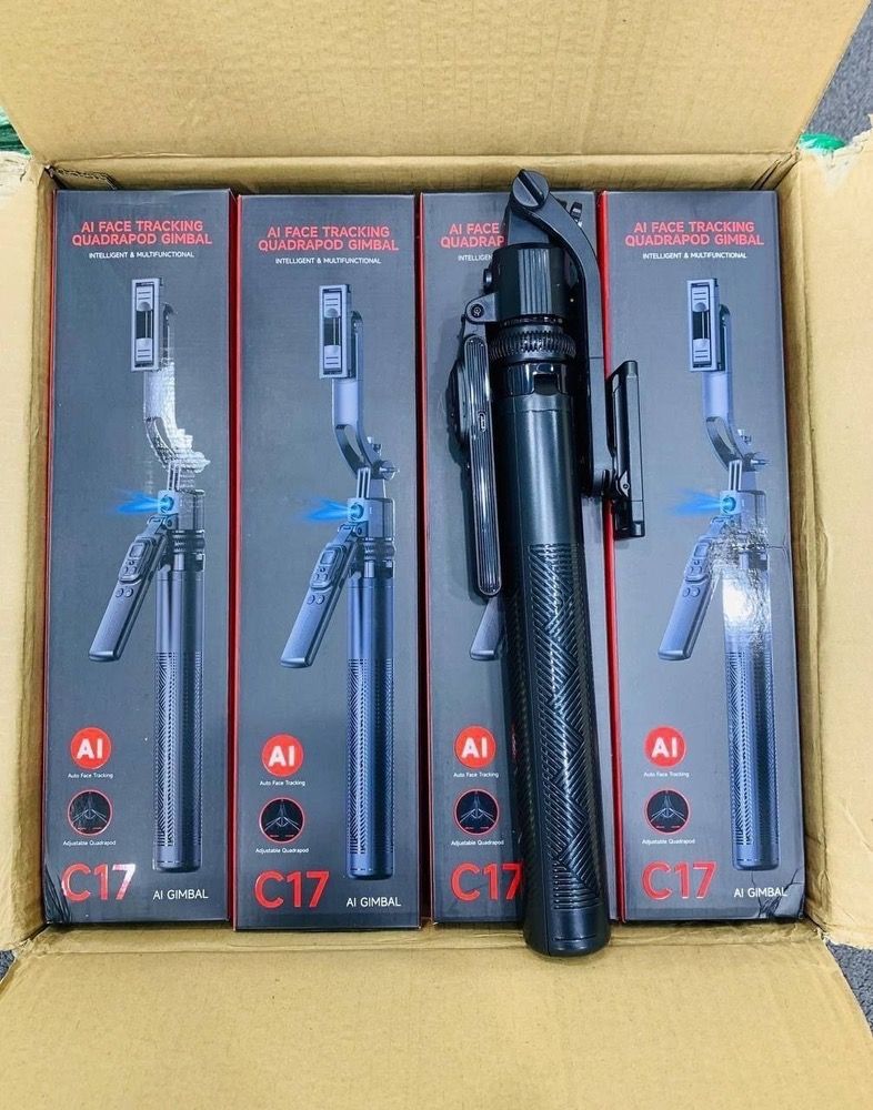 📱🤖 گیمبال و چهارپایه هوشمند ردیاب چهره مدل C17