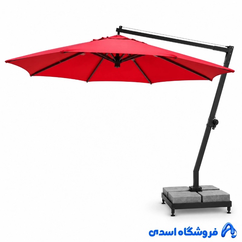 چتر پایه کنار باغی قطر سه متری