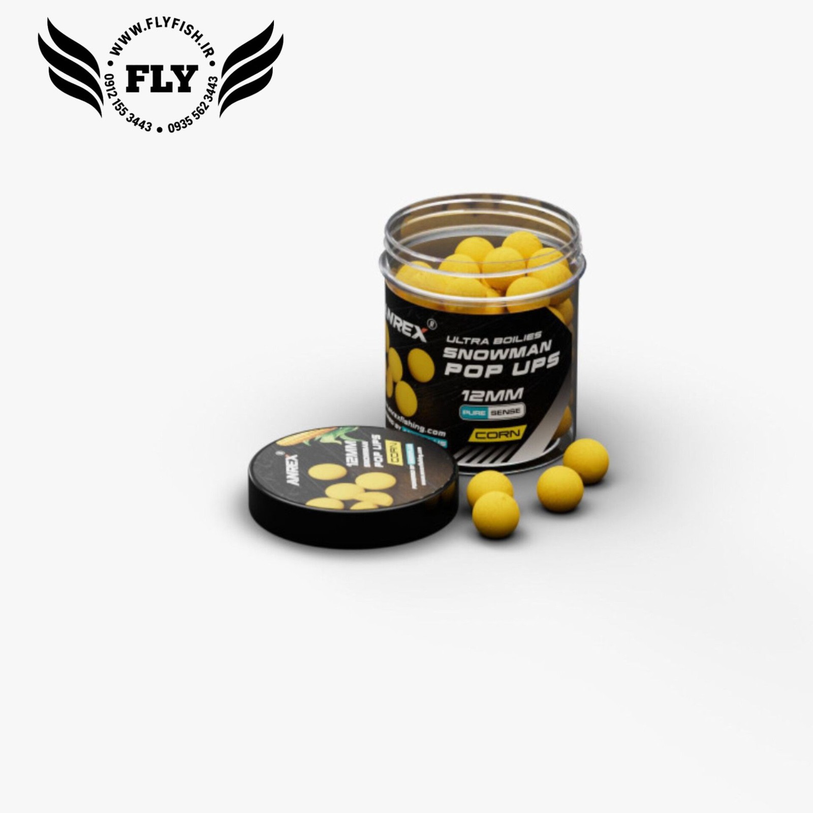 طعمه ماهیگیری بویله پاپ آپ ANREX طعم ذرت 12-14 میل