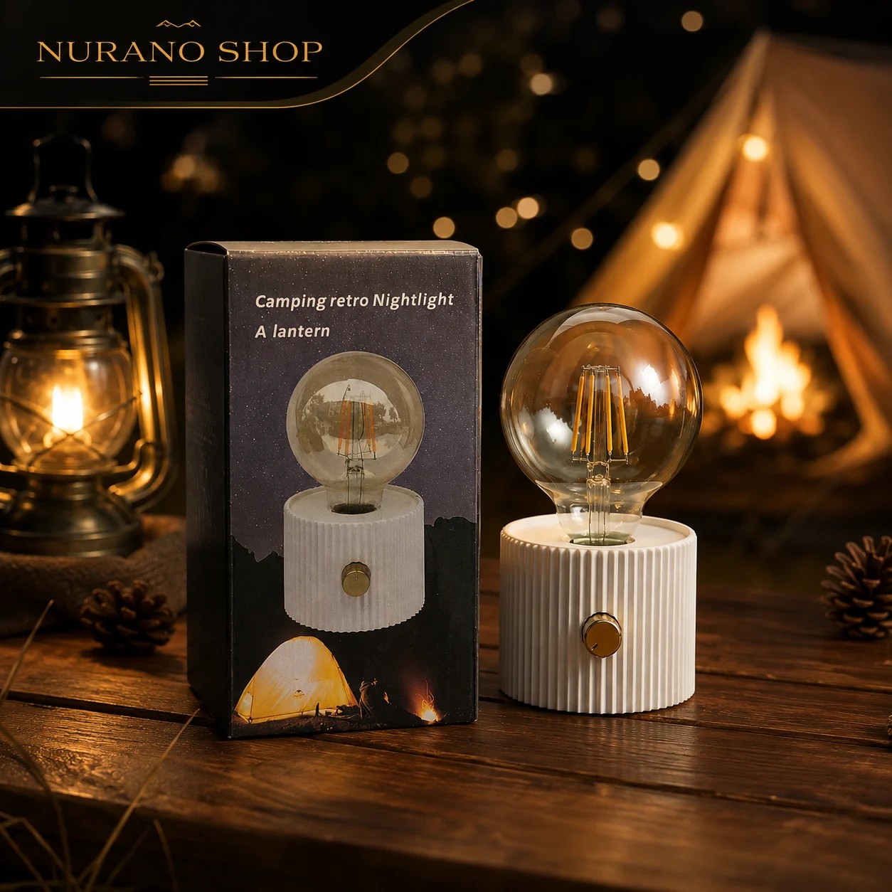 چراغ خواب رترو کمپینگ مدل Retro Lantern شارژی