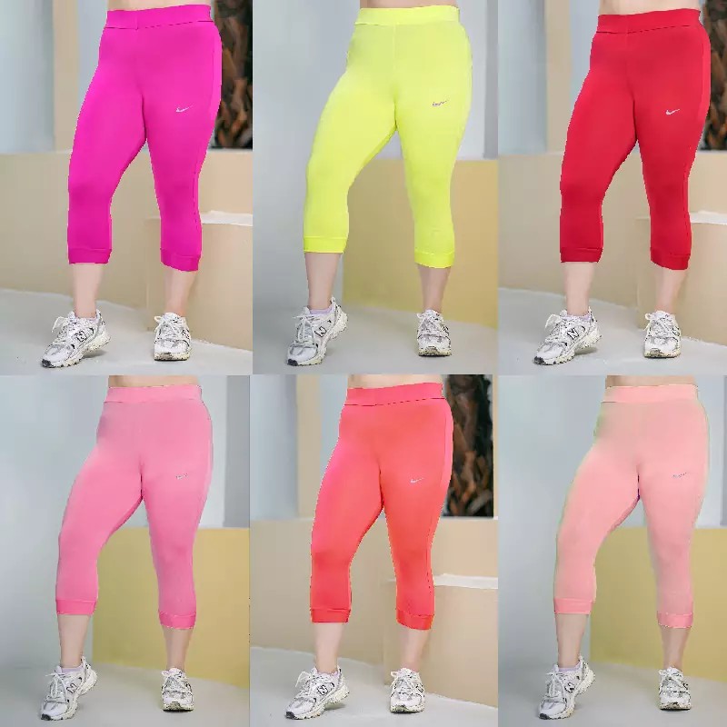 شلوارک لگ اسپرت پاستیلی سایز بزرگ زنانه XL تا XXXL