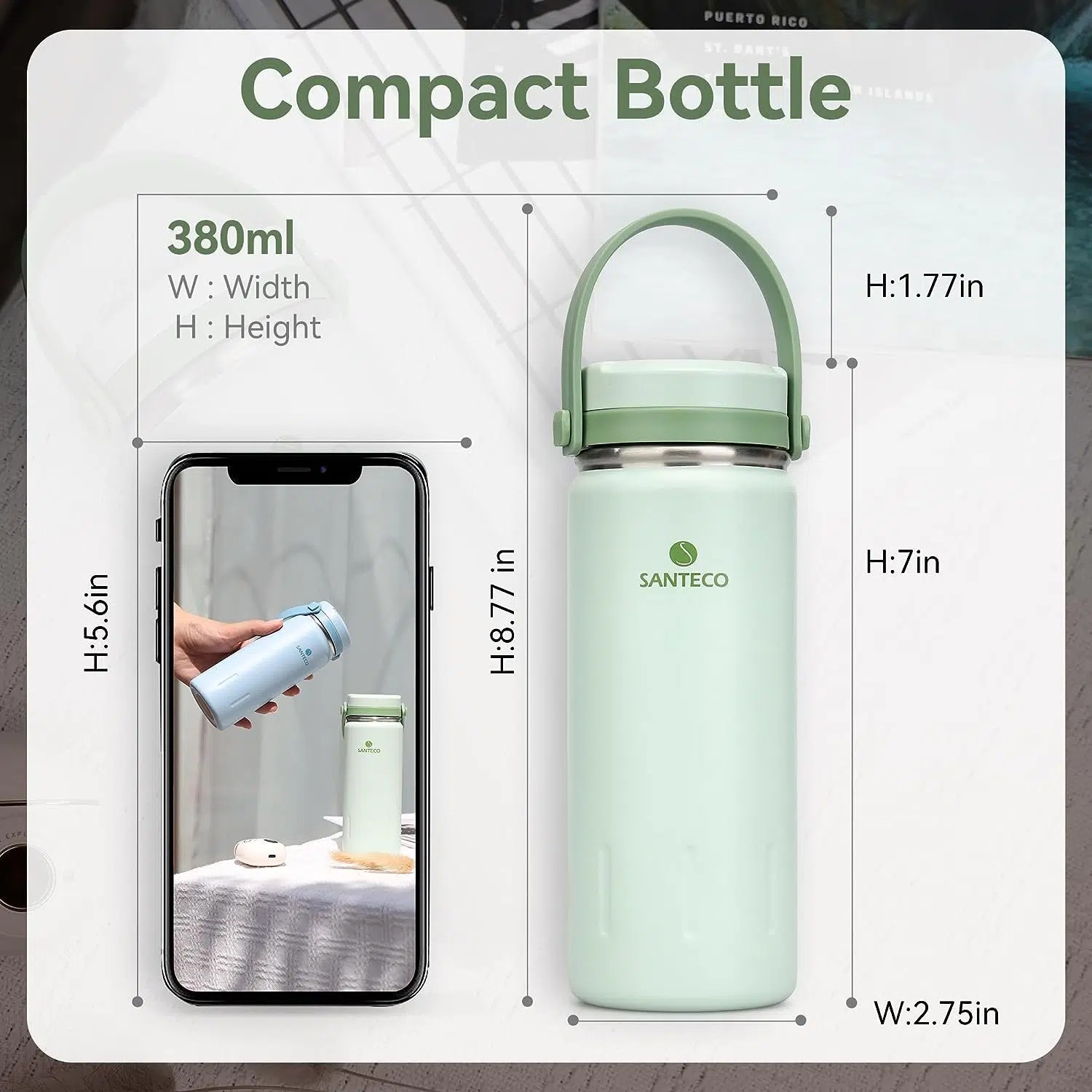 فلاسک SANTECO KOYA SS 380ML | زیتون‌کمپ