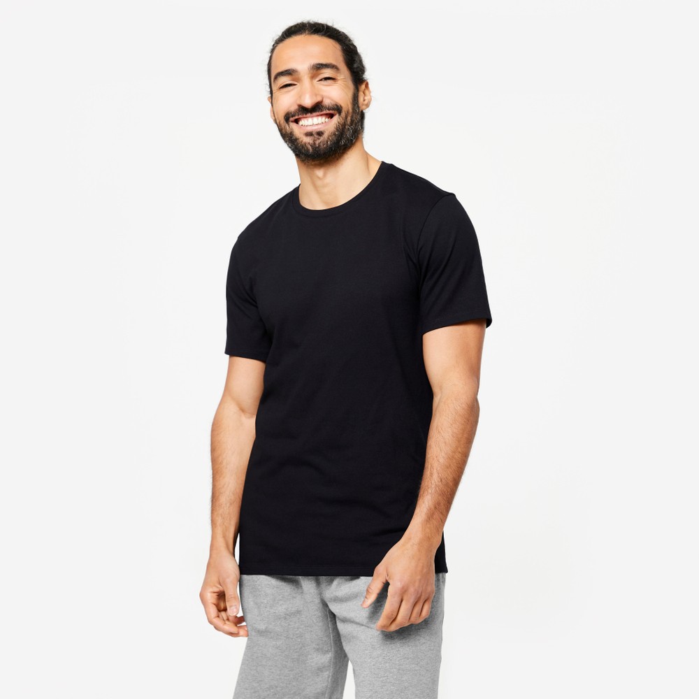 تیشرت ورزشی جذب مردانه مشکی مدل Fitness 500