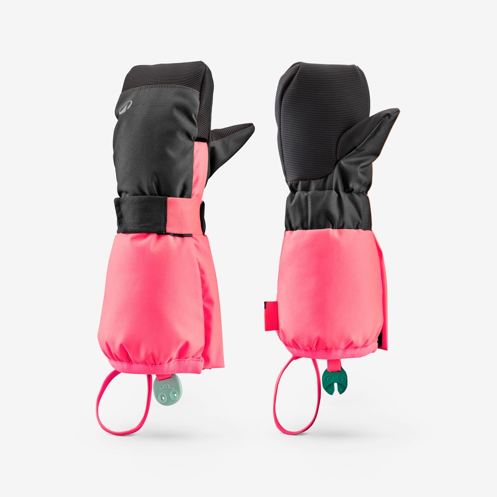 Çocuk Parmaksız Kayak Eldiveni - 3/6 Yaş - Pembe - 500 Kids
