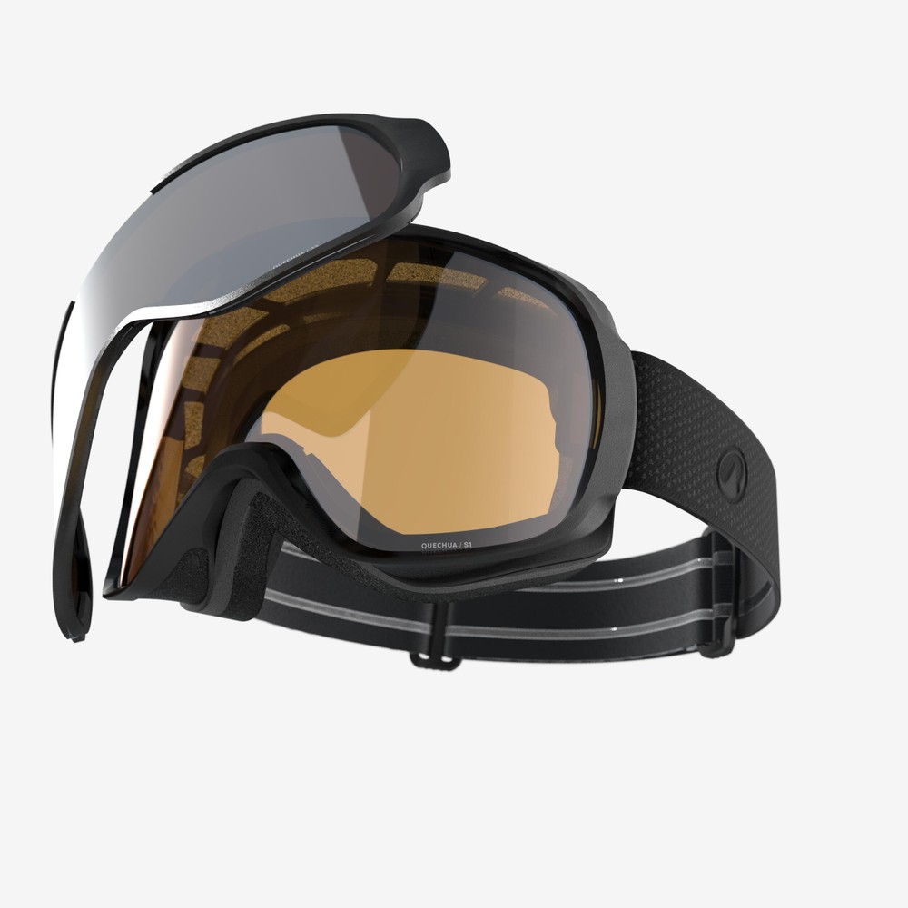Çocuk/Yetişkin Kayak/Snowboard Maskesi - Gri - G 500 I