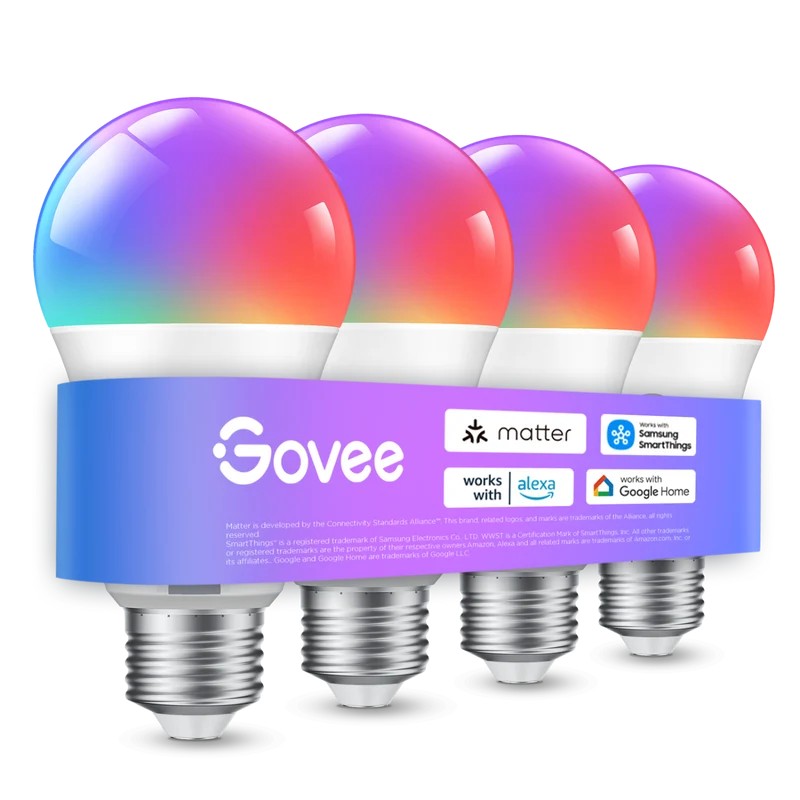 Govee A19 Smart LED Light Bulbs E26 800lm