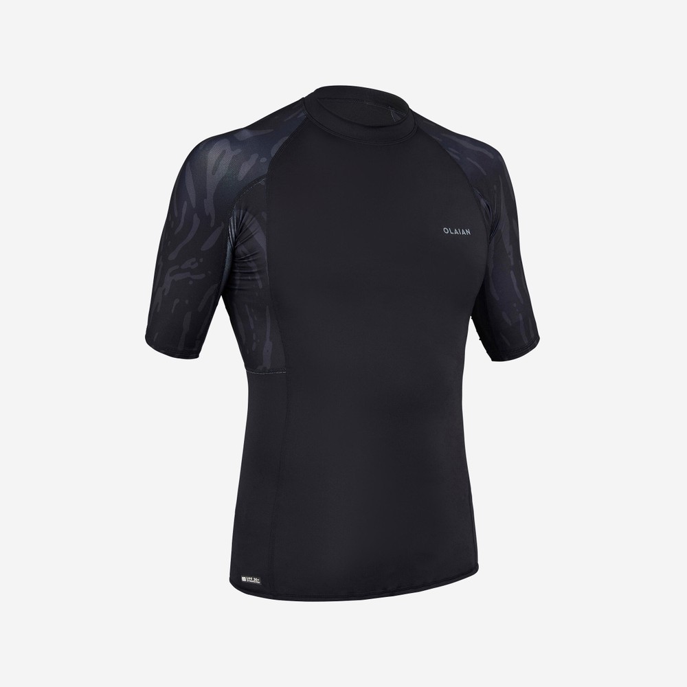 Erkek Slim Fit Kısa Kollu UV Korumalı Tişört - Siyah - 500