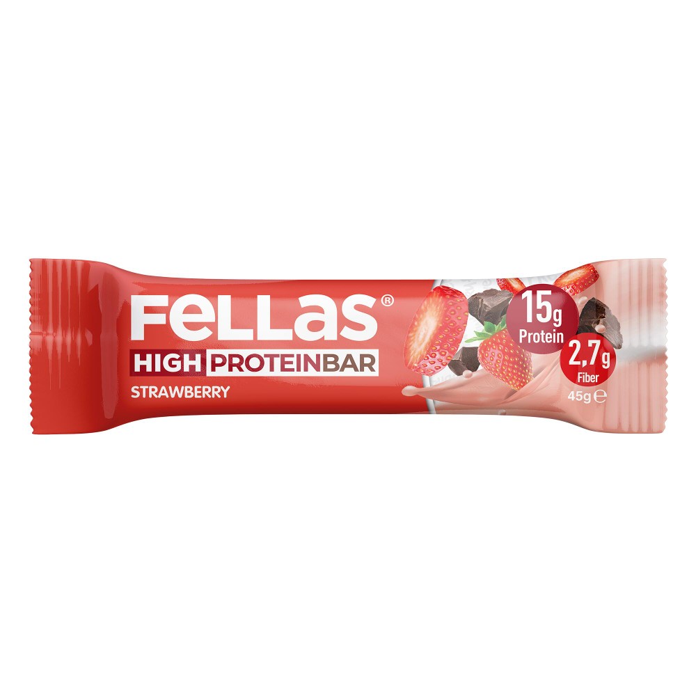 Fellas Yüksek Protein Bar Çilek 45 G