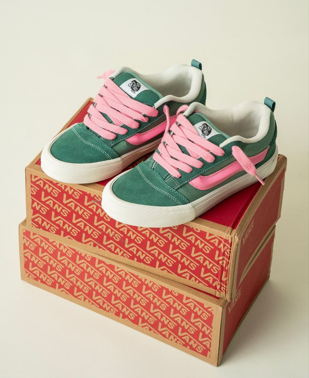 ونس اولد اسکول بدون ساق کی ان یو سبز صورتی Vans knu blue Green Pink