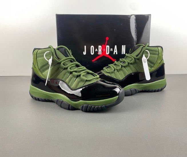 نایک ایر جردن ۱۱ ساقدار سبز ارتشی Nike air jordan 11 Army Green