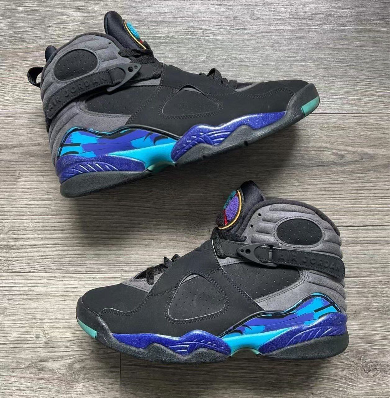 نایک ایر جردن ۸ مشکی آبی Nike air jordan 8 black blue