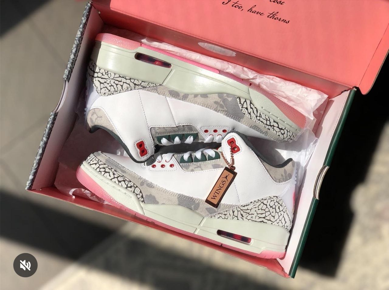نایک ایر جردن ۳ وینگ صورتی Nike air jordan 3 wing pink