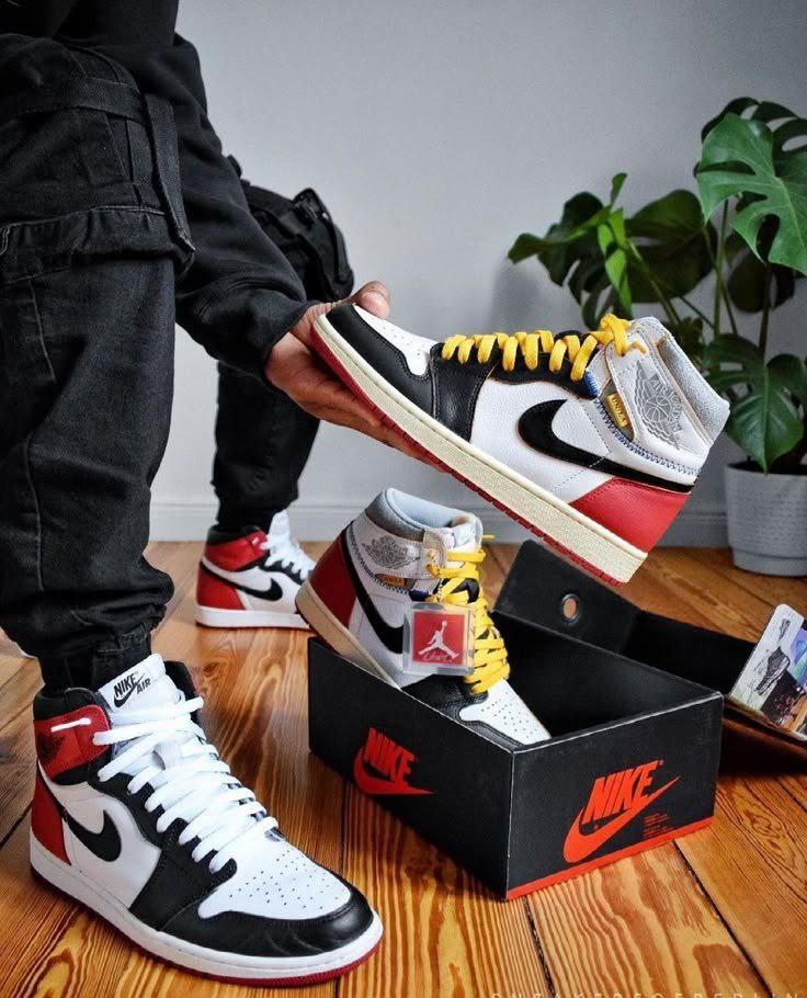 نایک ایر جردن ۱ ساقدار شیکاگو شادو قرمز سفید مشکی Nike air jordan 1 high Chicago Shadow