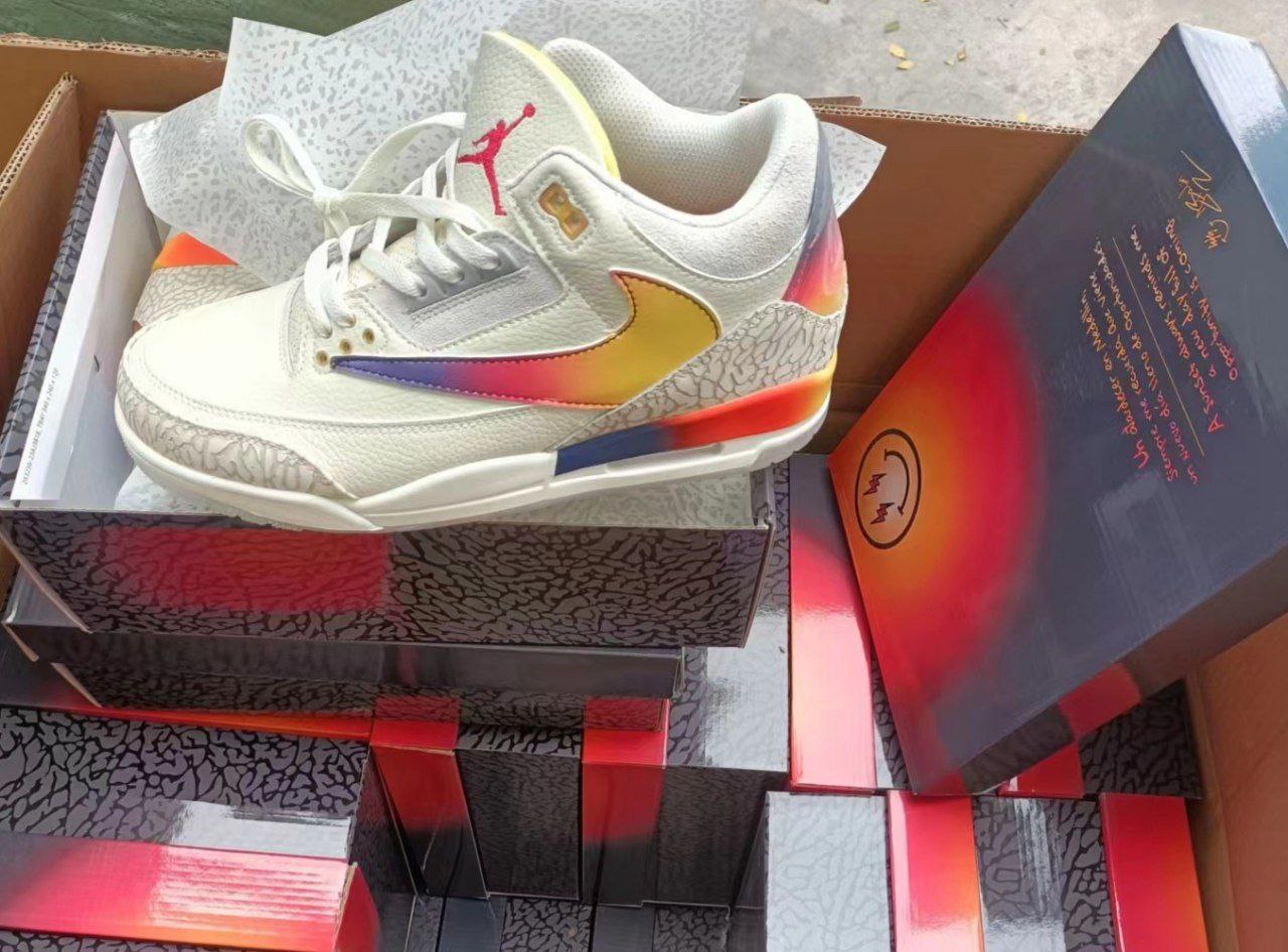 نایک ایر جردن ۳ سانست کرمی Nike air jordan 3 sunset