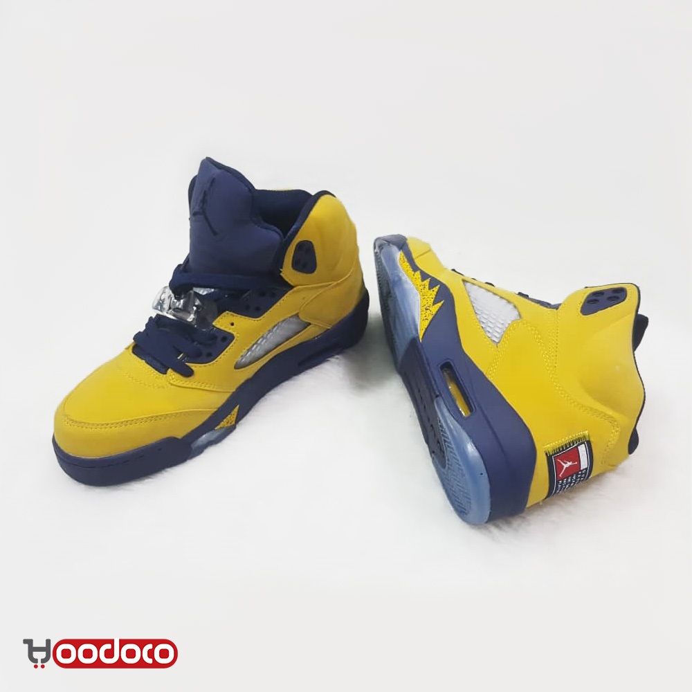 نایک ایر جردن ۵ زرد Nike air jordan 5 yellow