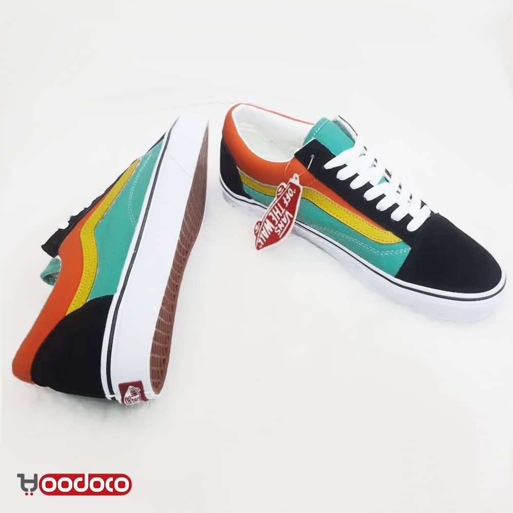 ونس اولد اسکول سبز مشکی نارنجی Vans Old Skool green black orange