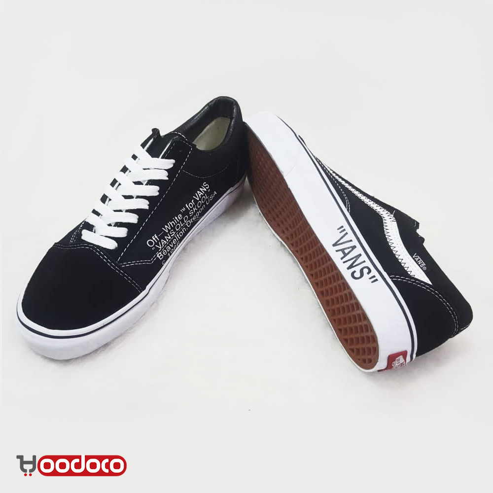 ونس آف وایت مشکی ساده Vans off white black
