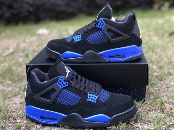 نایک ایر جردن ۴ آبی مشکی Nike air jordan 4 black blue