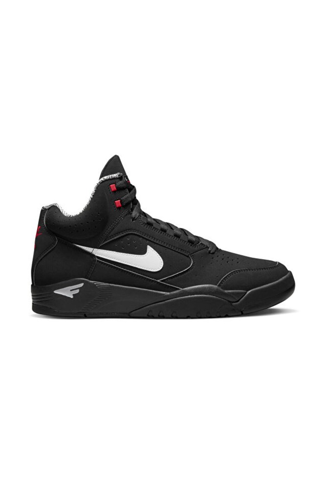Air Flight 89 رترو چرمی کفش روزمره بسکتبال سفید / مشکی / قرمز – سفید / مشکی / قرمز Nike نایکی اورجینال