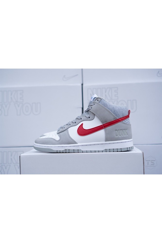 Dunk High Light Smoke Grey Gym Red Dj6152-001 Nike نایکی اورجینال