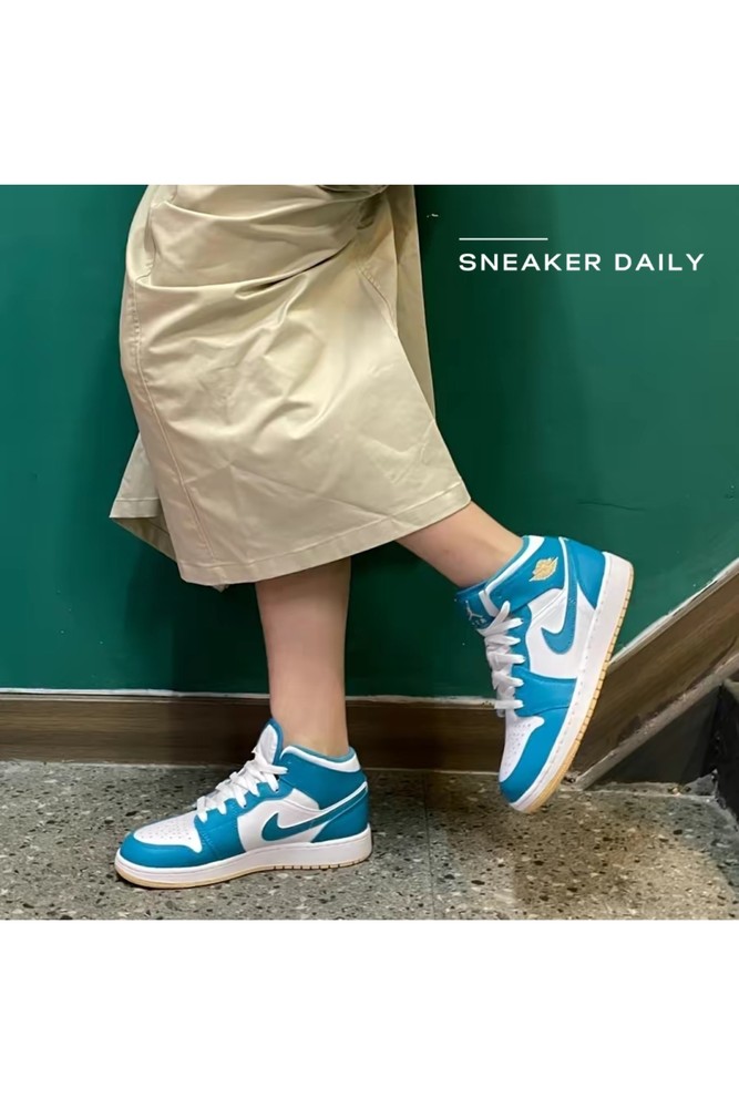 Air Jordan 1 Mid Aquatone (GS)