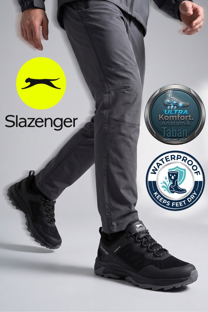 WARRIOR ® I Premium Series مشکی ضدآب مردانه در طبیعت‌گردی Slazenger اورجینال