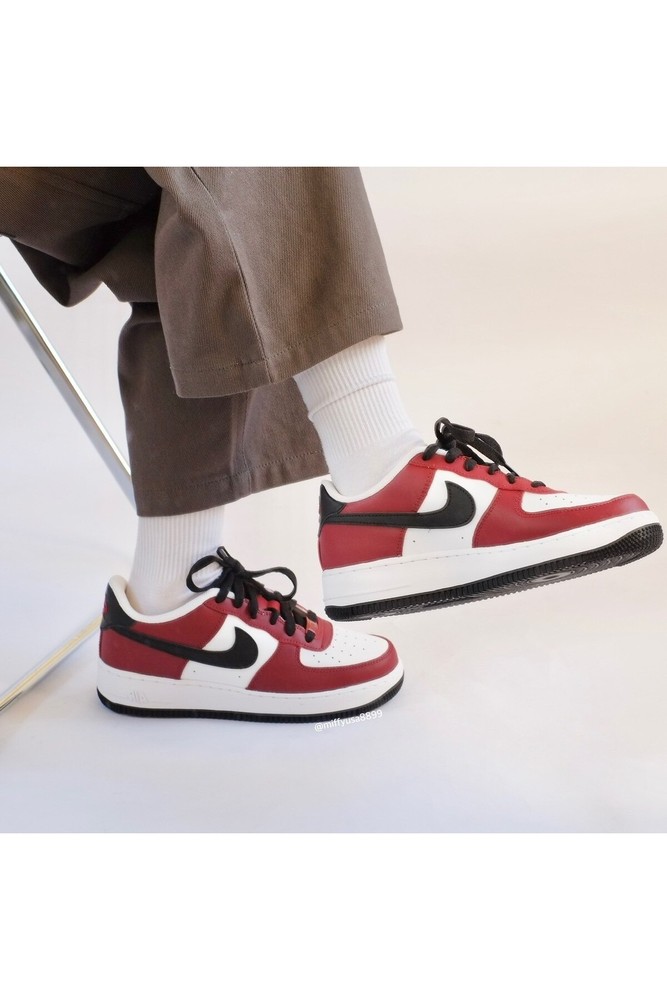 Air Force 1 Lv8 Claret Red Sneaker Sportie (Slim Fit) Nike نایکی اورجینال